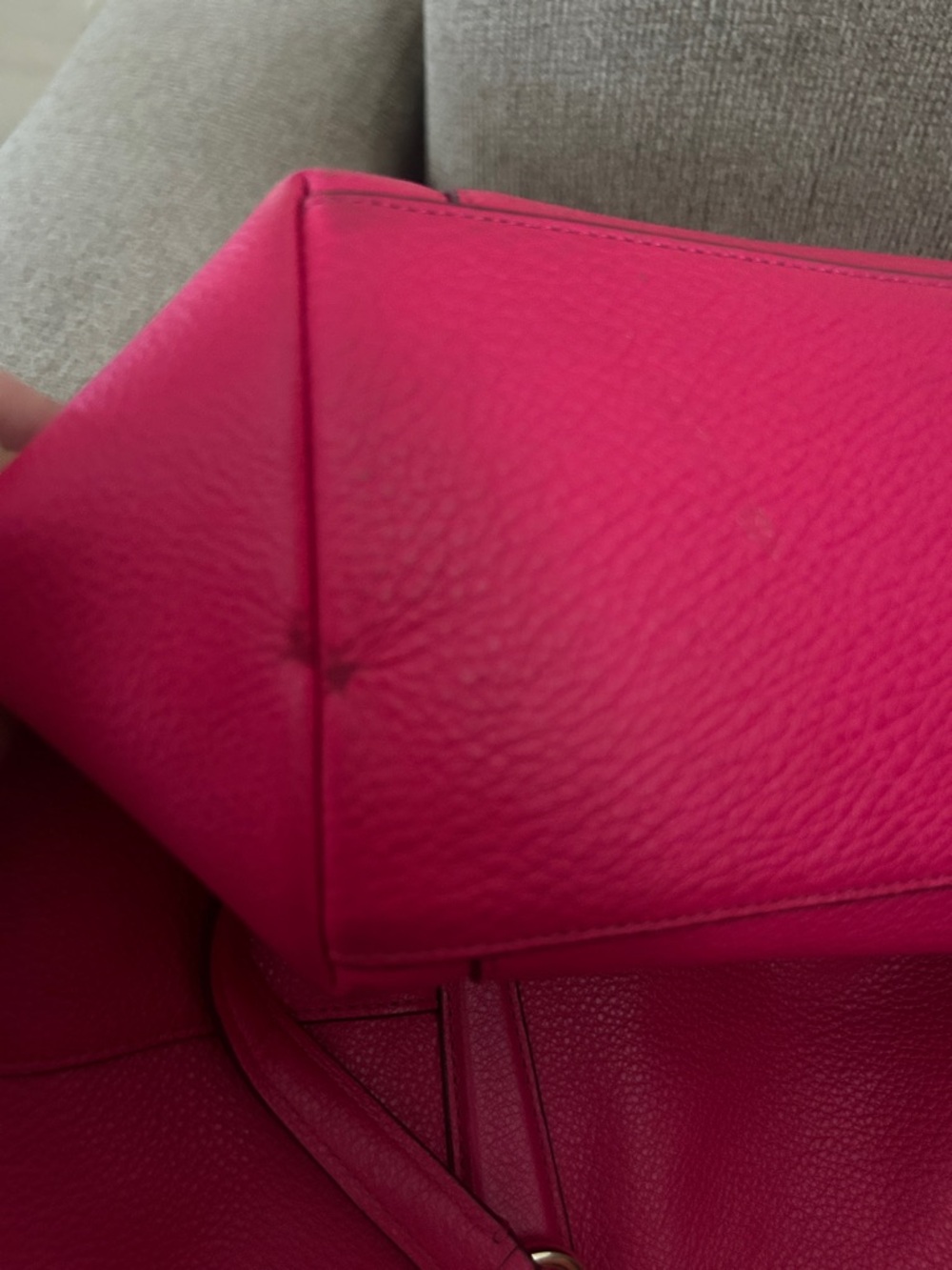 🖤 COACH AVA pebbled leather hot pink fuschia tote - Picture 7 of 7